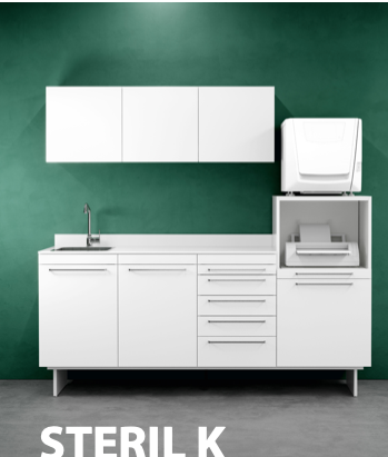 Mobili Sterilizzazione Steril K Loran L 2105 x P 640 H2000 Piano Stratificato C/Piedi