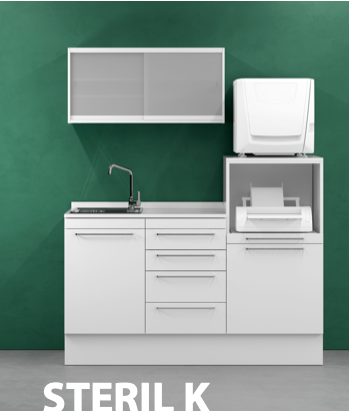 Mobili Sterilizzazione Steril K Loran L1605 x P 640 H2000 Piano Stratificato C/Basamento