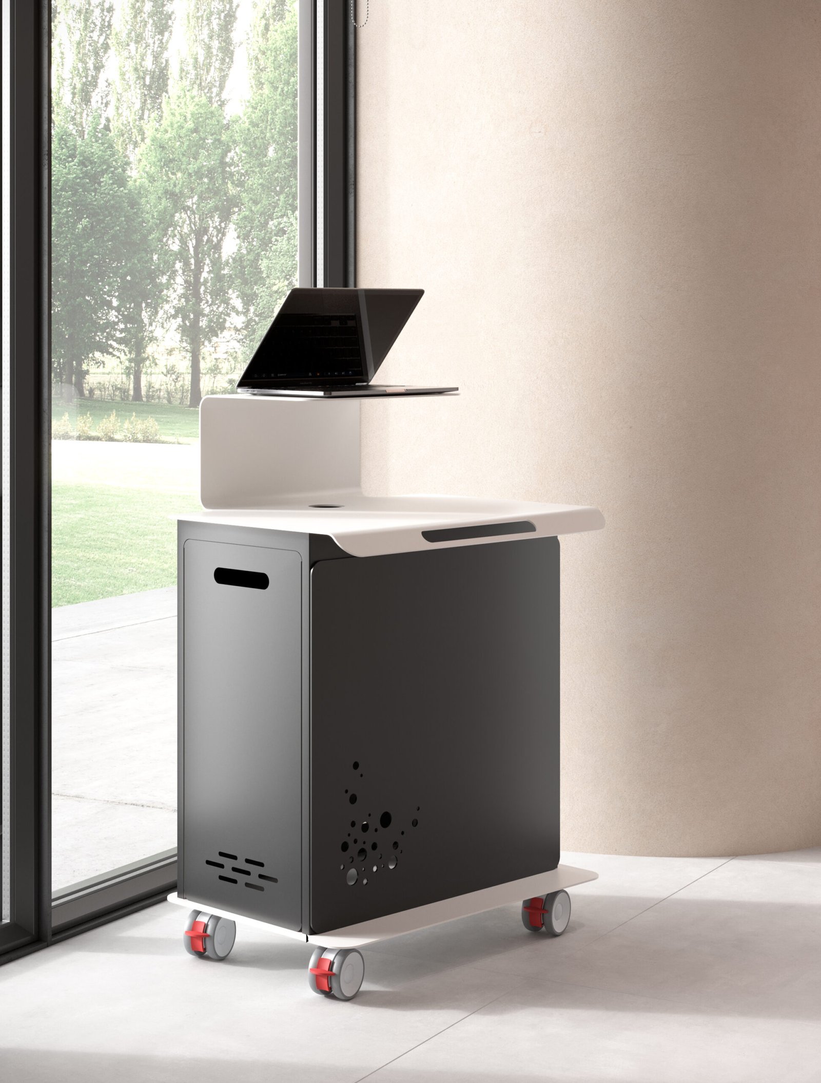 Carrello per scanner intraorale Edarredo per torre pc